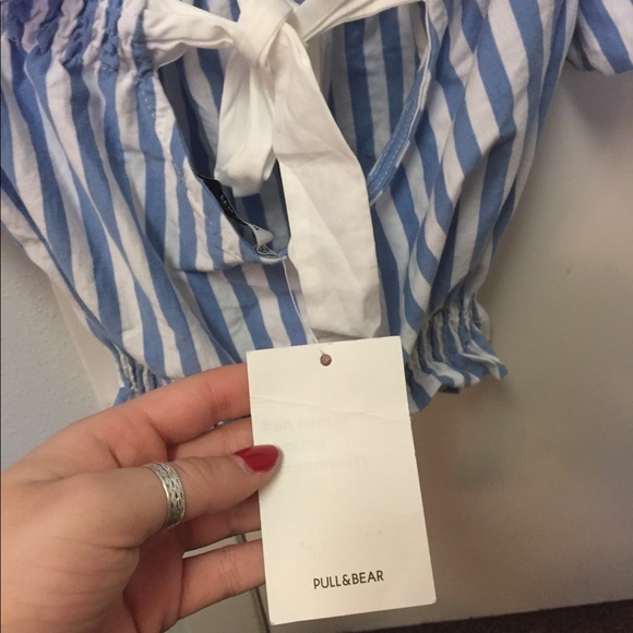 striped off the shoulder top - Picture 3 of 3